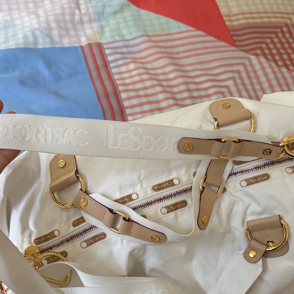 Lesportsac x Tokidoki White Duffle Bag with Strap - Picture 6 of 14